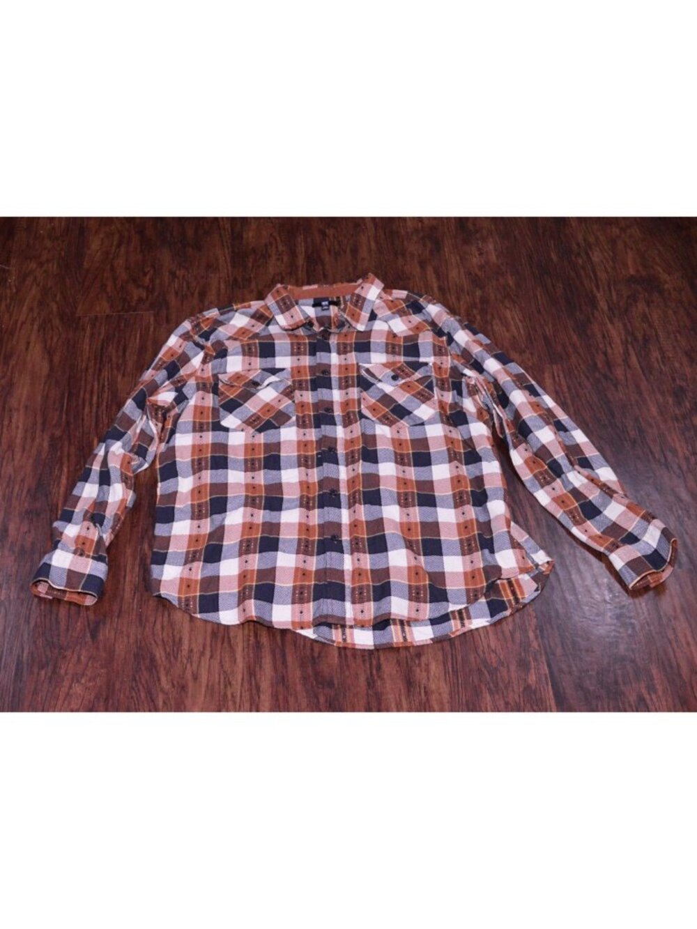 Mens Plaid Button Up Size 2XXL Frye Brown Cabin Workwear Gorpcore Outdoors Earth
